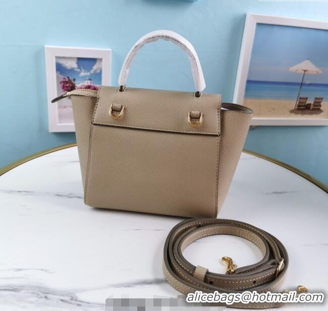 Low Cost Celine Belt Pico Mini Bag in Grained Leather 194263 Beige 2025