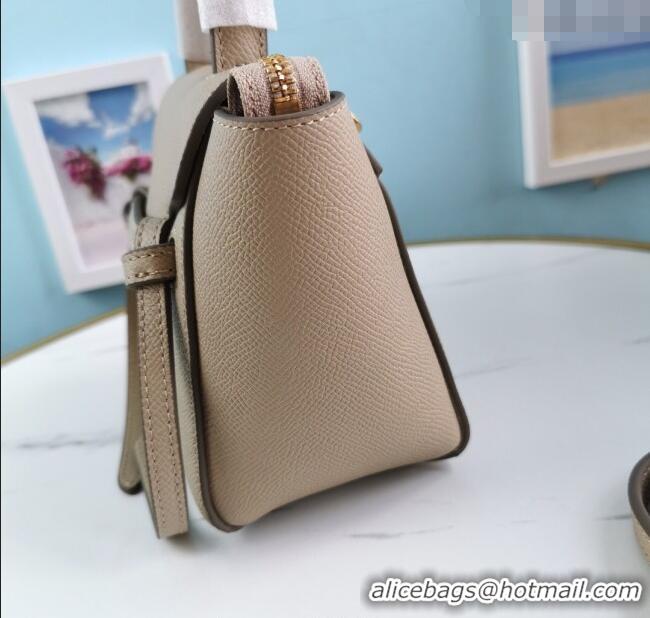 Low Cost Celine Belt Pico Mini Bag in Grained Leather 194263 Beige 2025