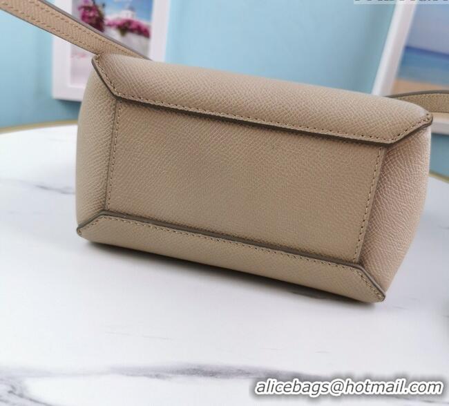Low Cost Celine Belt Pico Mini Bag in Grained Leather 194263 Beige 2025