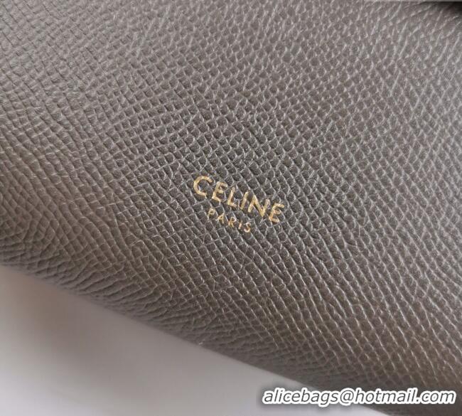 Low Price Celine Belt Pico Mini Bag in Grained Leather 194263 Grey 2025
