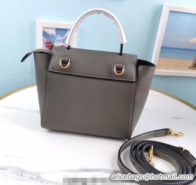 Low Price Celine Belt Pico Mini Bag in Grained Leather 194263 Grey 2025