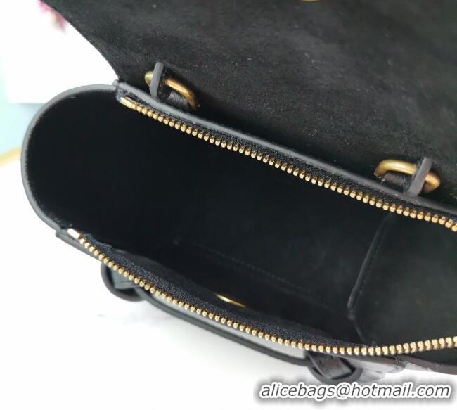 Big Discount Celine Belt Pico Mini Bag in Grained Leather 194263 Black 2025
