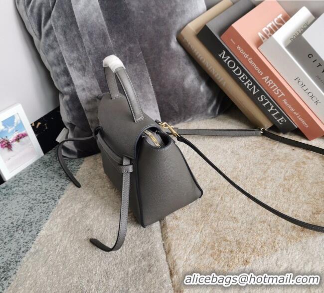 Inexpensive Celine Belt Pico Nano Bag in Grained Leather 189003 Grey 2025