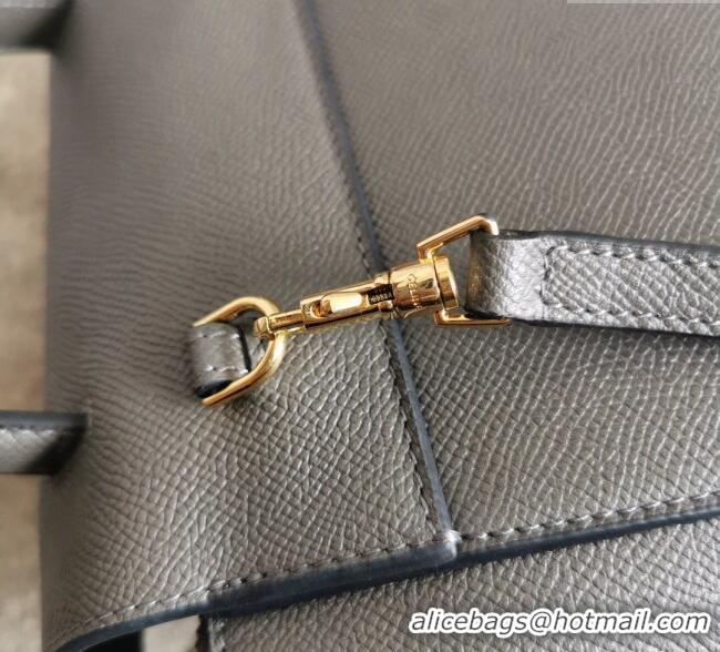 Inexpensive Celine Belt Pico Nano Bag in Grained Leather 189003 Grey 2025
