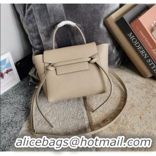 Best Product Celine Belt Pico Nano Bag in Grained Leather 189003 Beige 2025