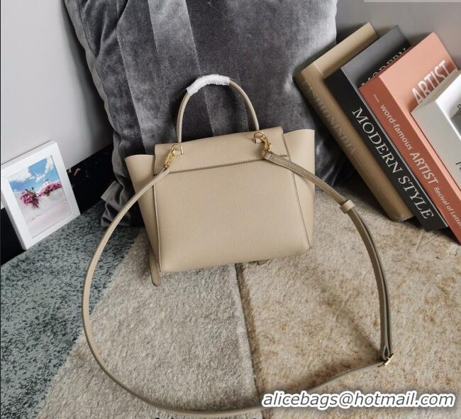 Best Product Celine Belt Pico Nano Bag in Grained Leather 189003 Beige 2025