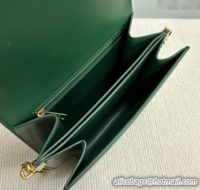 Grade Design Celine College Triomphe Chain Bag in Calfskin Leather 113583 Forest Green 2025
