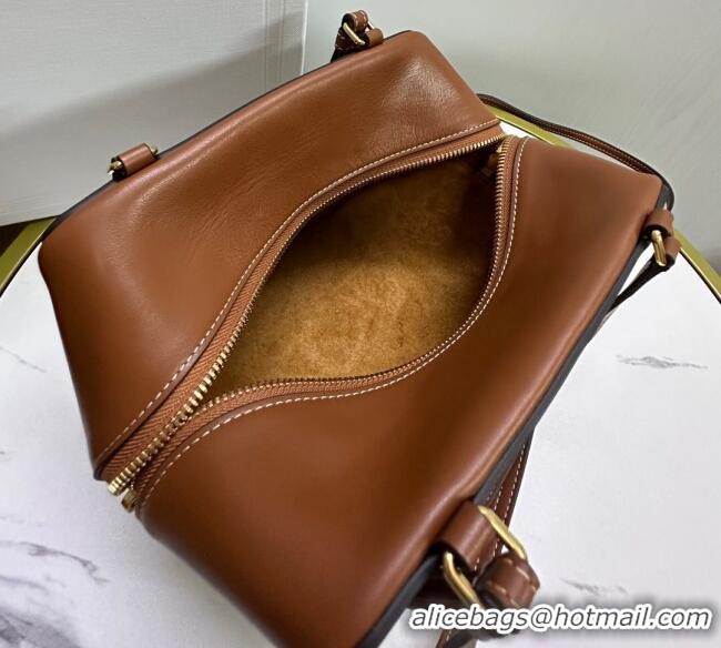 Promotional Celine Folded Shoulder Bag in Calfskin Leather 111383 Brown 2025