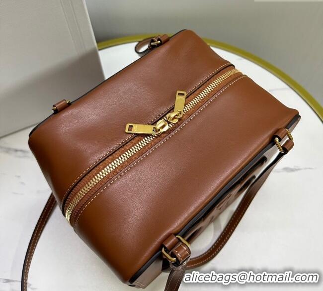 Promotional Celine Folded Shoulder Bag in Calfskin Leather 111383 Brown 2025