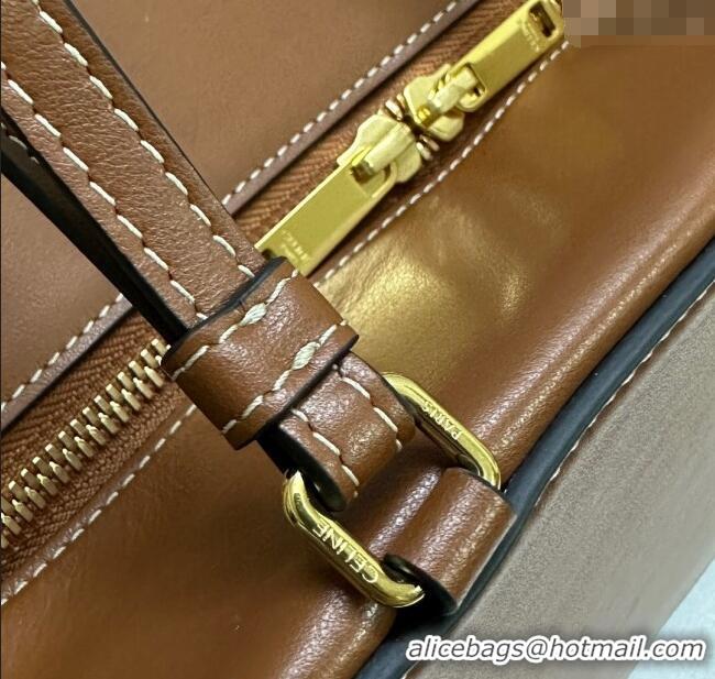 Promotional Celine Folded Shoulder Bag in Calfskin Leather 111383 Brown 2025