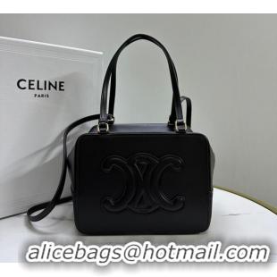 Top Quality Celine Folded Shoulder Bag in Calfskin Leather 111383 Black 2025