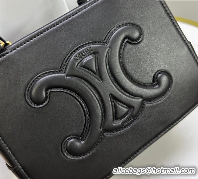 Top Quality Celine Folded Shoulder Bag in Calfskin Leather 111383 Black 2025