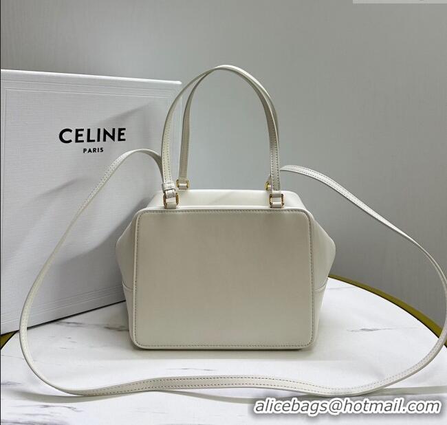 Best Price Celine Folded Shoulder Bag in Calfskin Leather 111383 White 2025