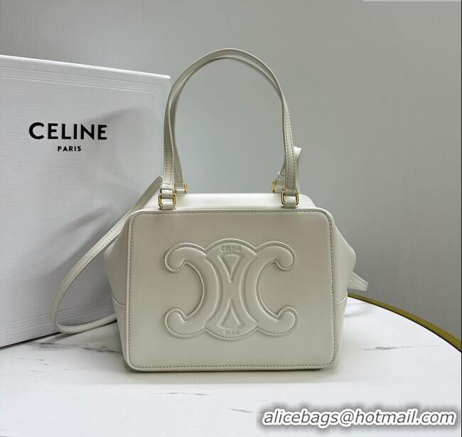 Best Price Celine Folded Shoulder Bag in Calfskin Leather 111383 White 2025