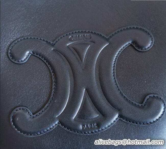 Best Quality Celine Small Cuir Triomphe Bucket Bag in Calfskin Leather 198243 Black 2025