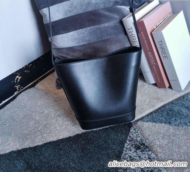 Best Quality Celine Small Cuir Triomphe Bucket Bag in Calfskin Leather 198243 Black 2025