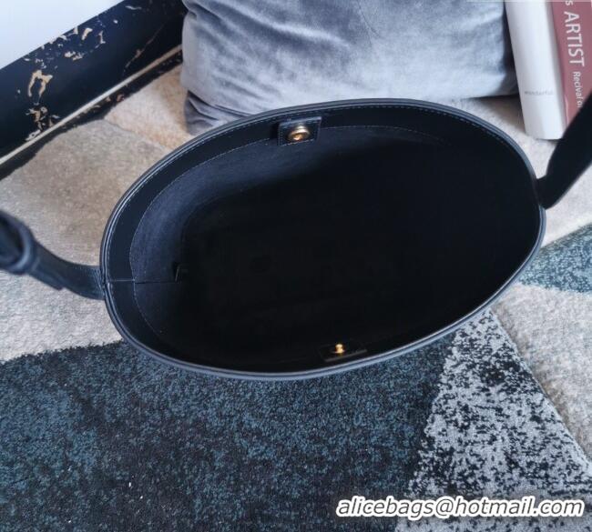 Best Quality Celine Small Cuir Triomphe Bucket Bag in Calfskin Leather 198243 Black 2025