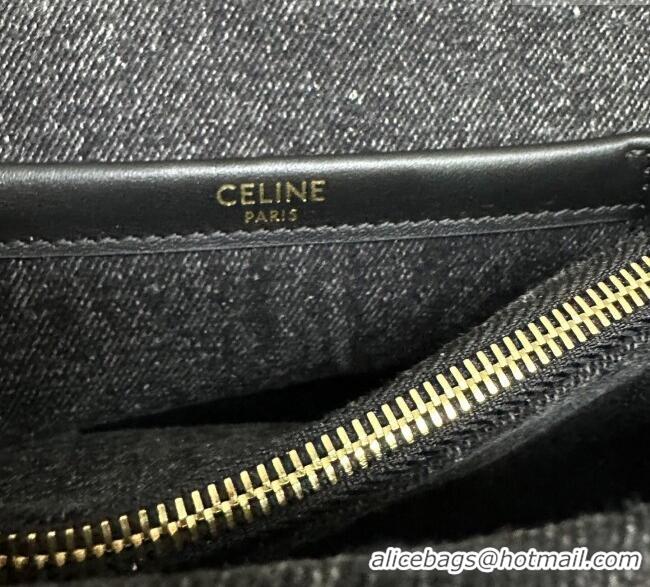 Best Quality Celine Teen Nino Bag in Triomphe Denim 118112 Black 2025