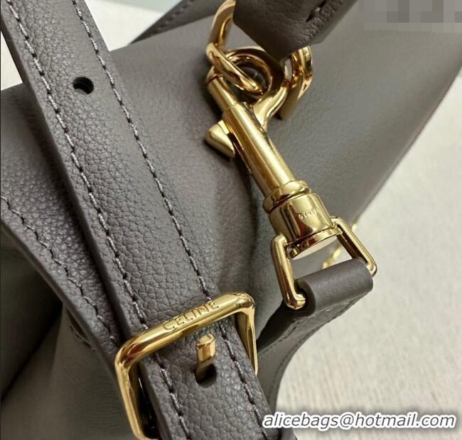 Buy Fashionable Celine Medium Nino Top Handle bag in Supple Calfskin 117523 Stone Grey 2025