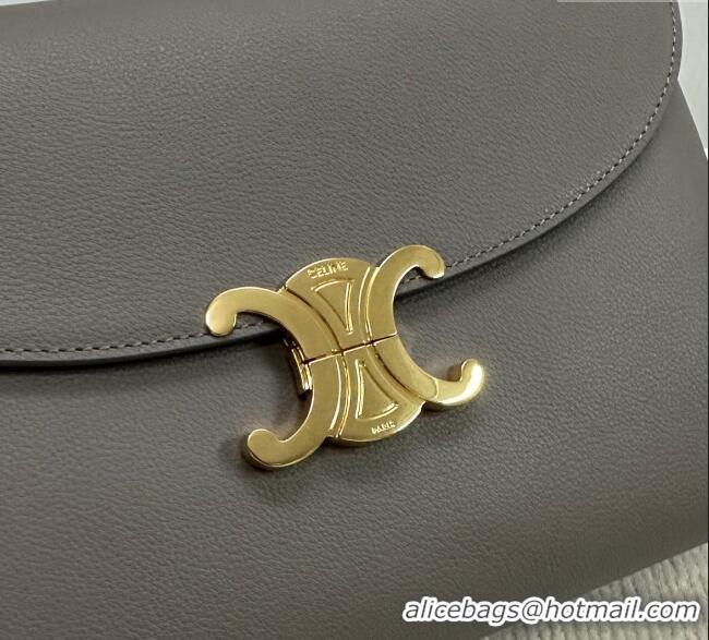 Buy Fashionable Celine Medium Nino Top Handle bag in Supple Calfskin 117523 Stone Grey 2025