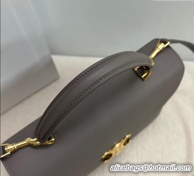 Buy Fashionable Celine Medium Nino Top Handle bag in Supple Calfskin 117523 Stone Grey 2025