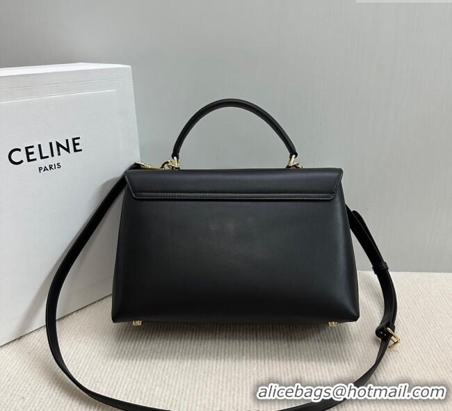 Top Grade Celine Medium Nino Top Handle bag in Smooth Calfskin 117523 Black 2025