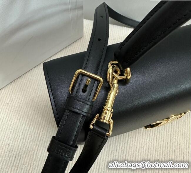 Top Grade Celine Medium Nino Top Handle bag in Smooth Calfskin 117523 Black 2025