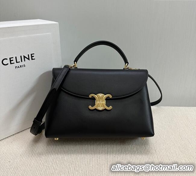 Top Grade Celine Medium Nino Top Handle bag in Smooth Calfskin 117523 Black 2025