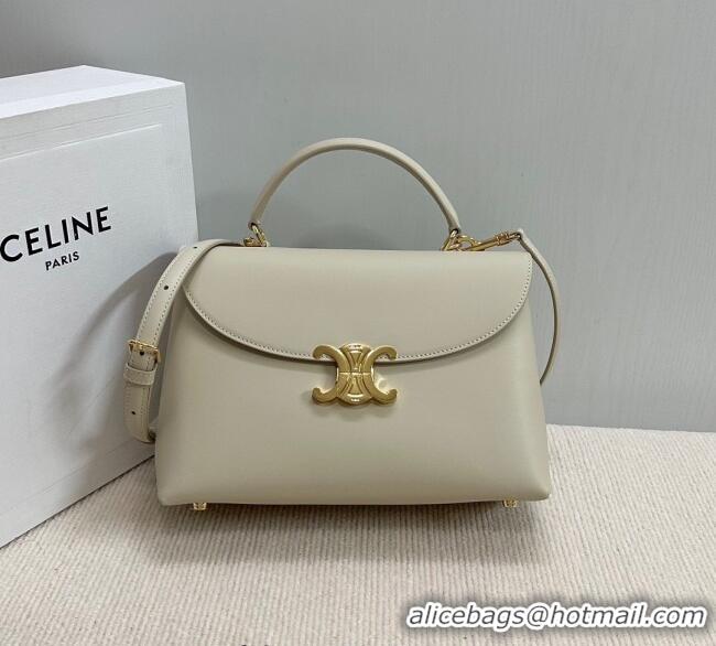 Top Grade Celine Medium Nino Top Handle bag in Smooth Calfskin 117523 Light Beige 2025