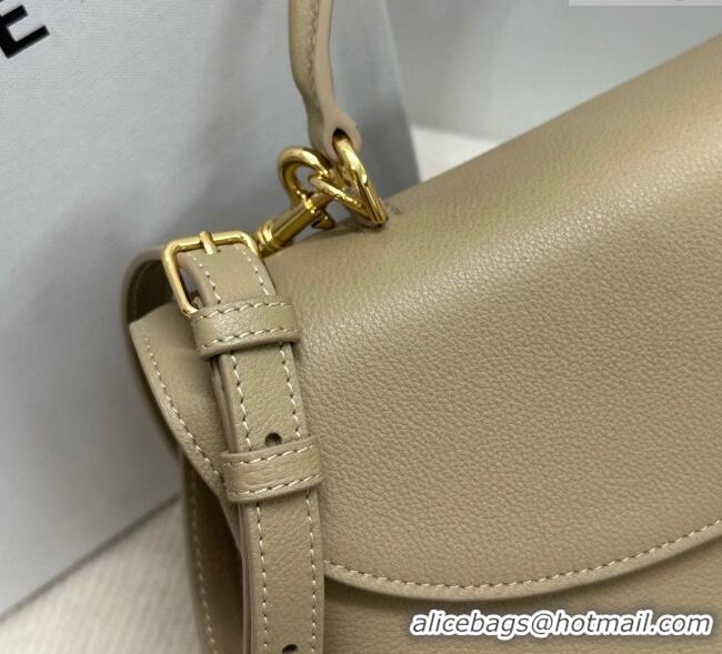 Top Quality Celine Medium Nino Top Handle bag in Supple Calfskin 117523 Cappuccino Beige 2025