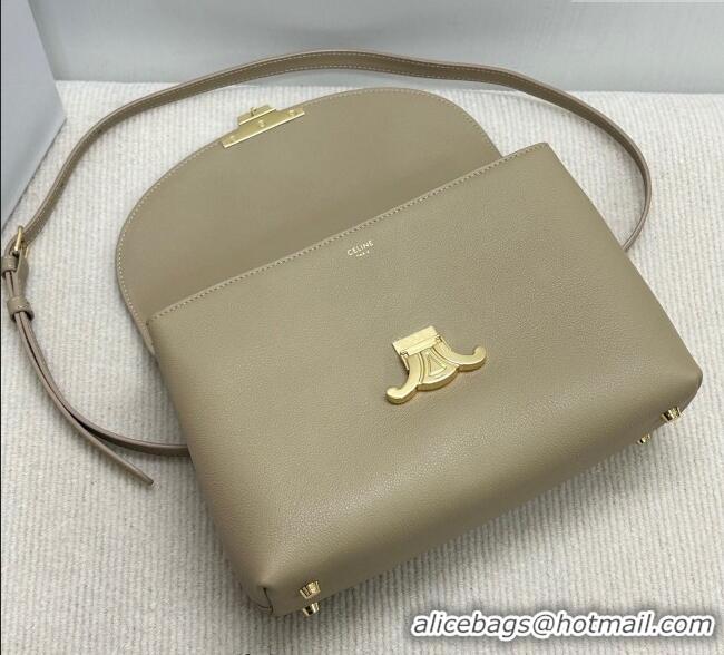 Top Quality Celine Medium Nino Top Handle bag in Supple Calfskin 117523 Cappuccino Beige 2025