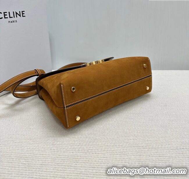 Cheap Price Celine Medium Nino Top Handle bag in Suede 117523 Camel 2025