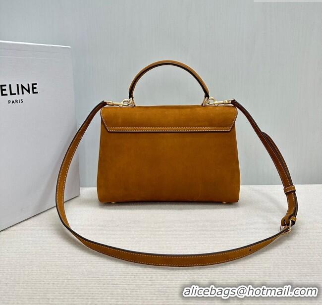 Cheap Price Celine Medium Nino Top Handle bag in Suede 117523 Camel 2025