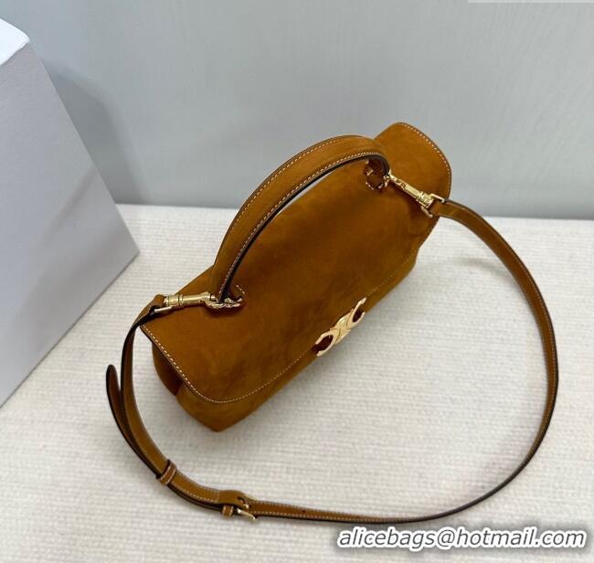 Cheap Price Celine Medium Nino Top Handle bag in Suede 117523 Camel 2025