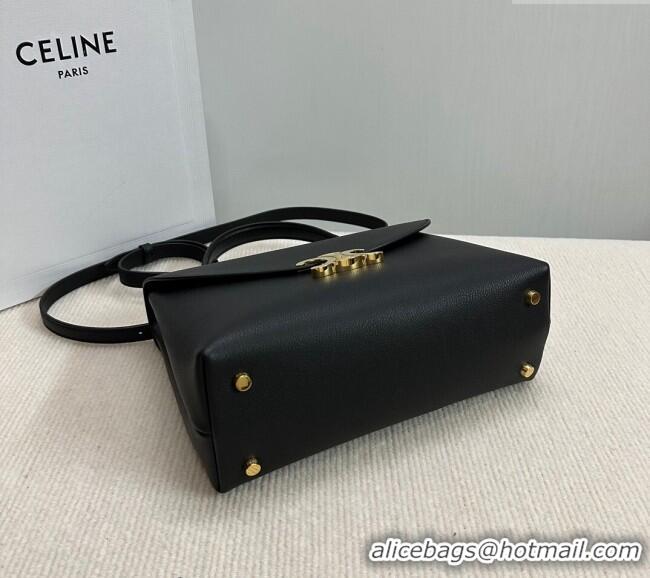 Best Design Celine Medium Nino Top Handle bag in Supple Calfskin 117523 Black 2025