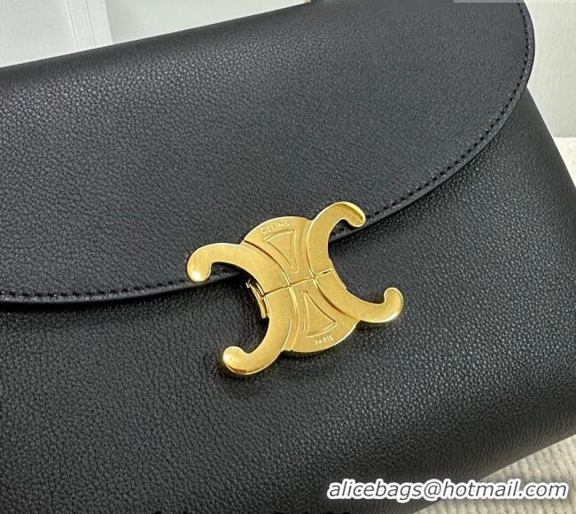 Best Design Celine Medium Nino Top Handle bag in Supple Calfskin 117523 Black 2025