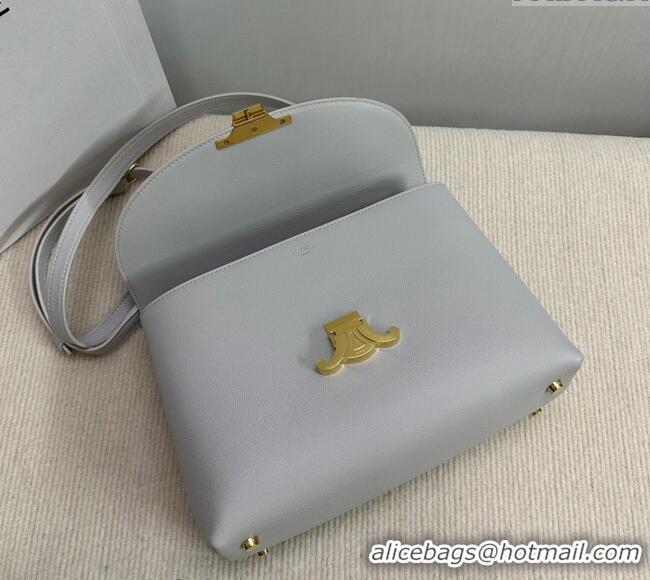 Well Crafted Celine Medium Nino Top Handle bag in Supple Calfskin 117523 Cloudy Grey 2025