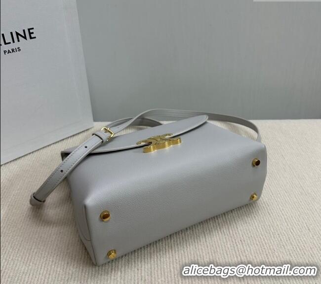 Well Crafted Celine Medium Nino Top Handle bag in Supple Calfskin 117523 Cloudy Grey 2025