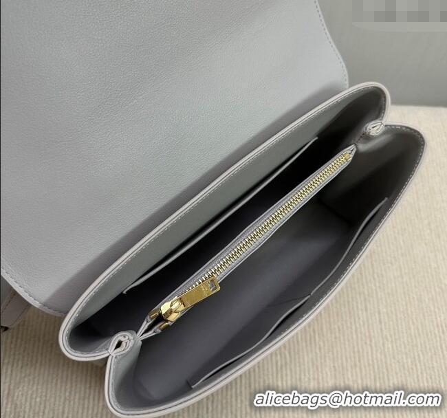 Well Crafted Celine Medium Nino Top Handle bag in Supple Calfskin 117523 Cloudy Grey 2025