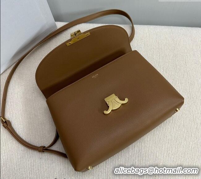 Market Sells Celine Medium Nino Top Handle bag in Supple Calfskin 117523 Bronze Brown 2025