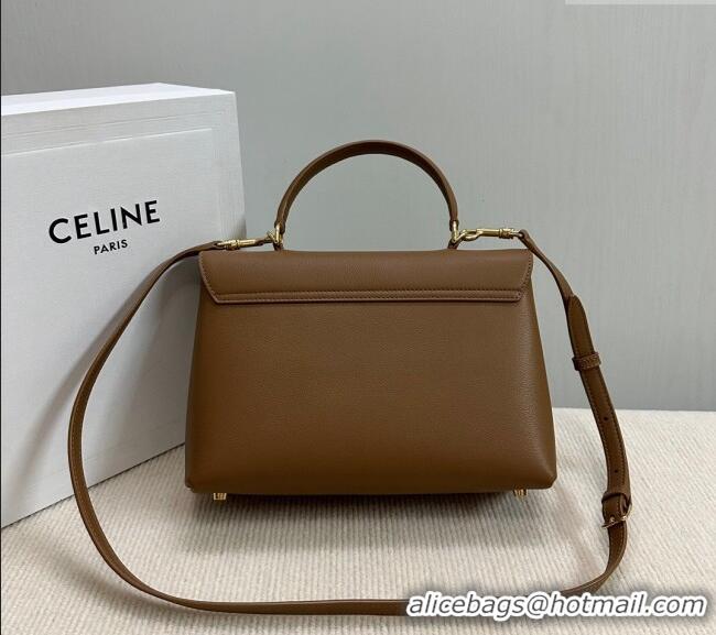 Market Sells Celine Medium Nino Top Handle bag in Supple Calfskin 117523 Bronze Brown 2025