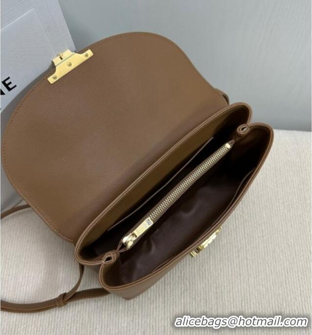 Market Sells Celine Medium Nino Top Handle bag in Supple Calfskin 117523 Bronze Brown 2025