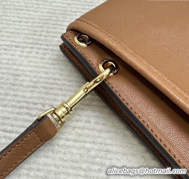 Good Product Celine Besace Soft Triomphe in Supple Shiny Lambskin 123632 Tan 2025