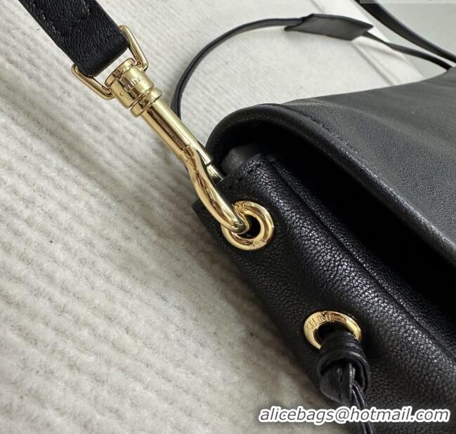 Promotional Celine Halfmoon Soft Triomphe Bag in Supple Shiny Lambskin 124142 Black 2025