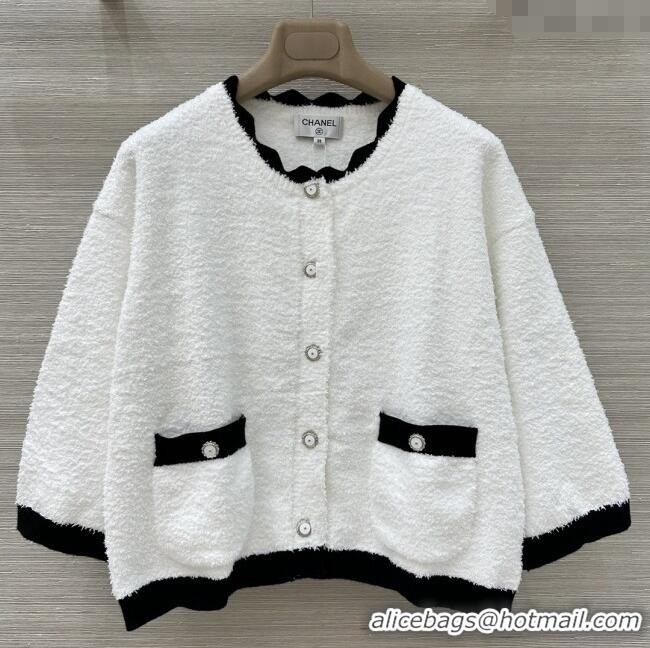 Super Quality Chanel Cardigan CH121901 White 2025
