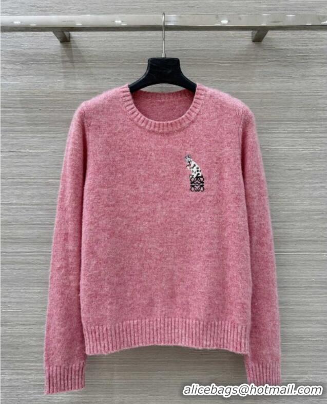 Top Discount Trendy Design Loewe Wool Sweater L121905 Pink 2025