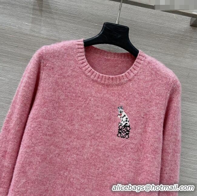 Top Discount Trendy Design Loewe Wool Sweater L121905 Pink 2025