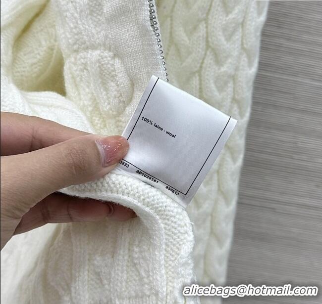 Good Taste Loewe Wool Zipped Cardigan L121906 Beige 2025