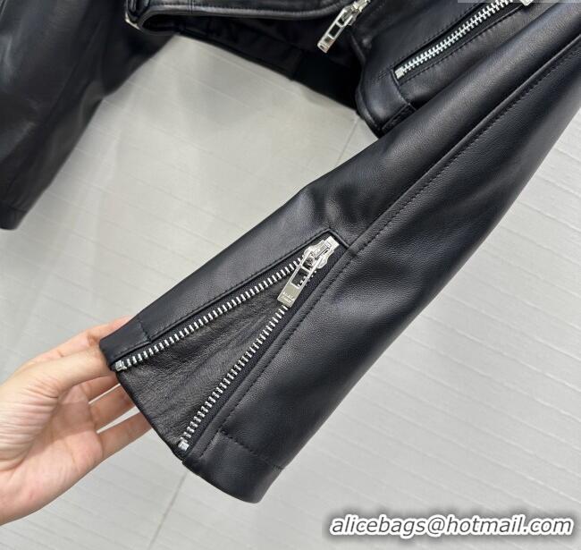 Fashion Discount Alaia Lambskin Jacket A121912 Black 2025