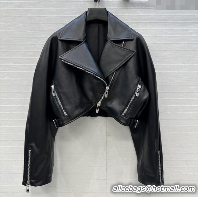 Fashion Discount Alaia Lambskin Jacket A121912 Black 2025